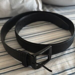 Men's Black Leather Belt